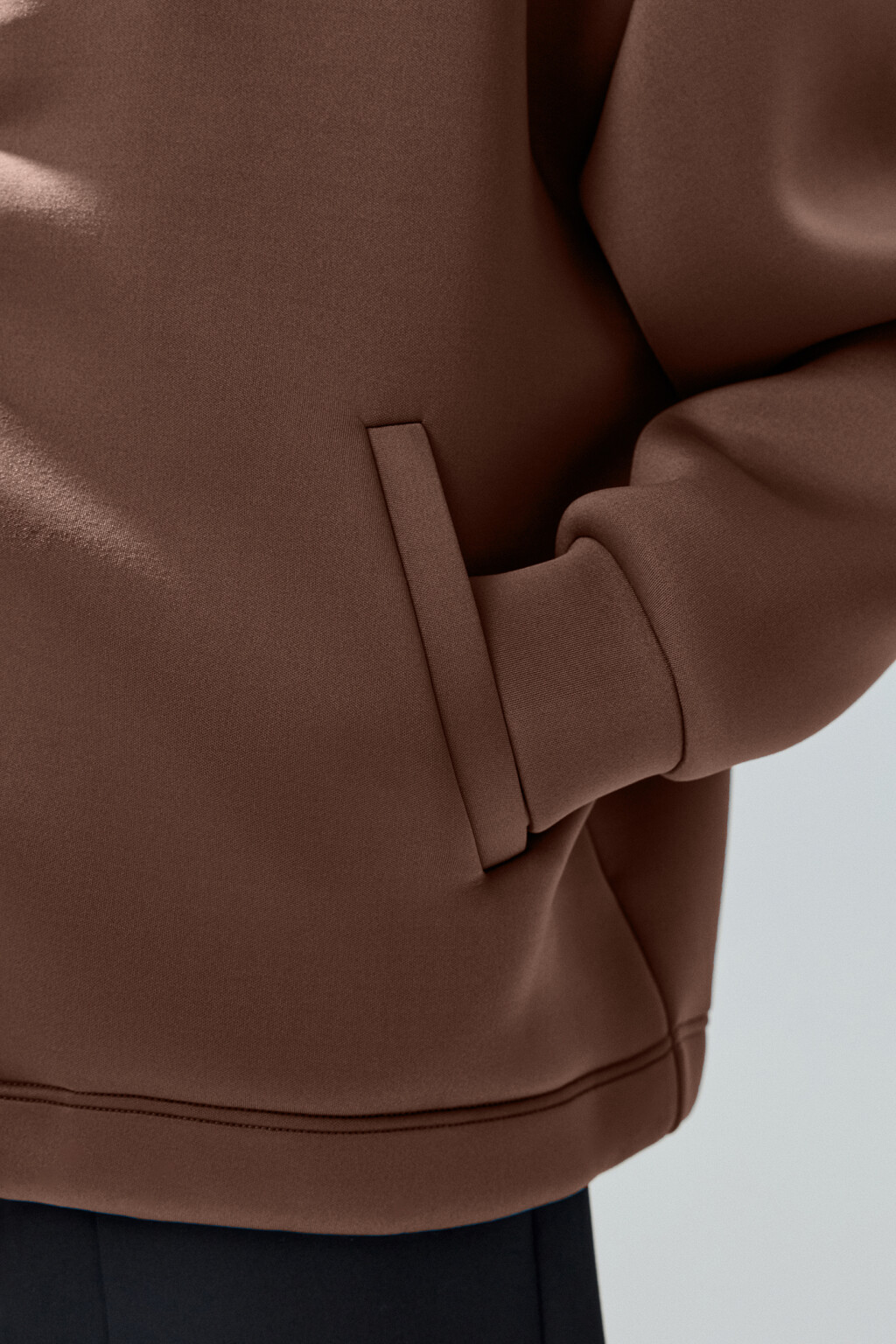 Худи-зипка из неопрена с капюшоном - цвет коричневый - 6