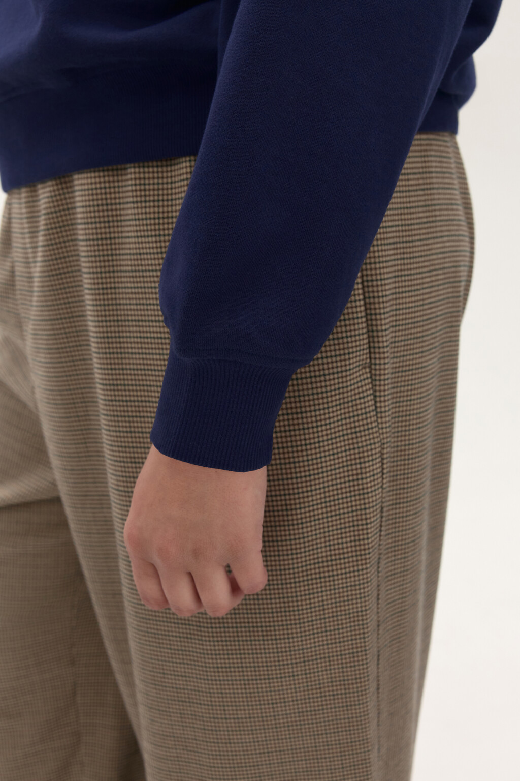 Толстовка half zip из футера - цвет синий - 6