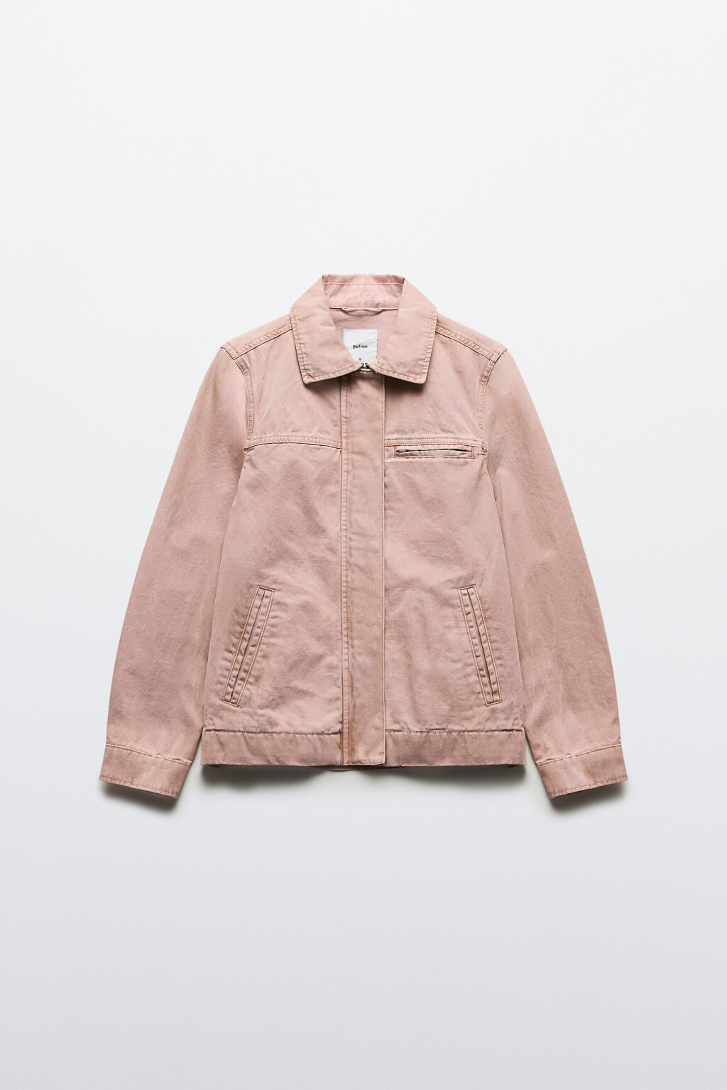 Куртка джинсовая на молнии - цвет розовый - 11