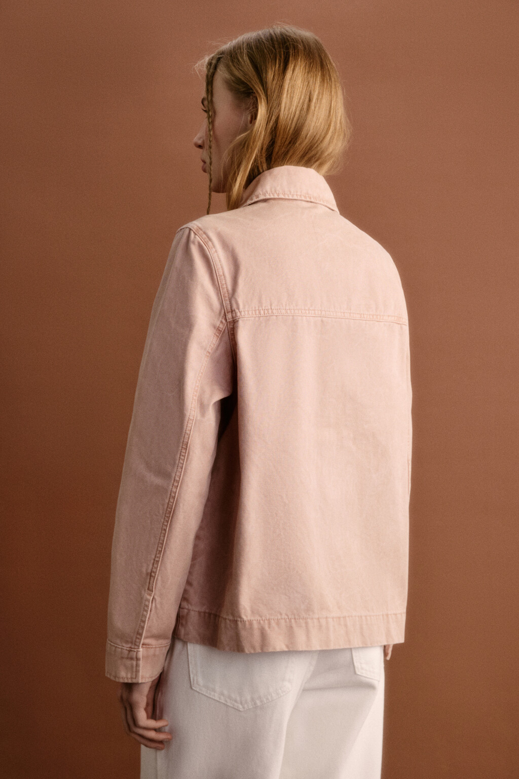 Куртка джинсовая на молнии - цвет розовый - 6