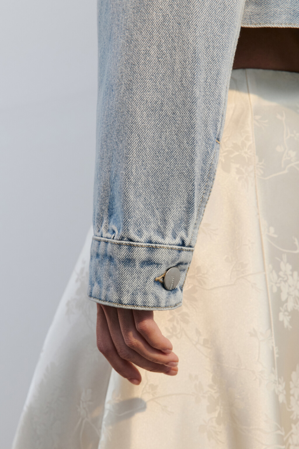 Куртка джинсовая укороченная - цвет голубой - 8