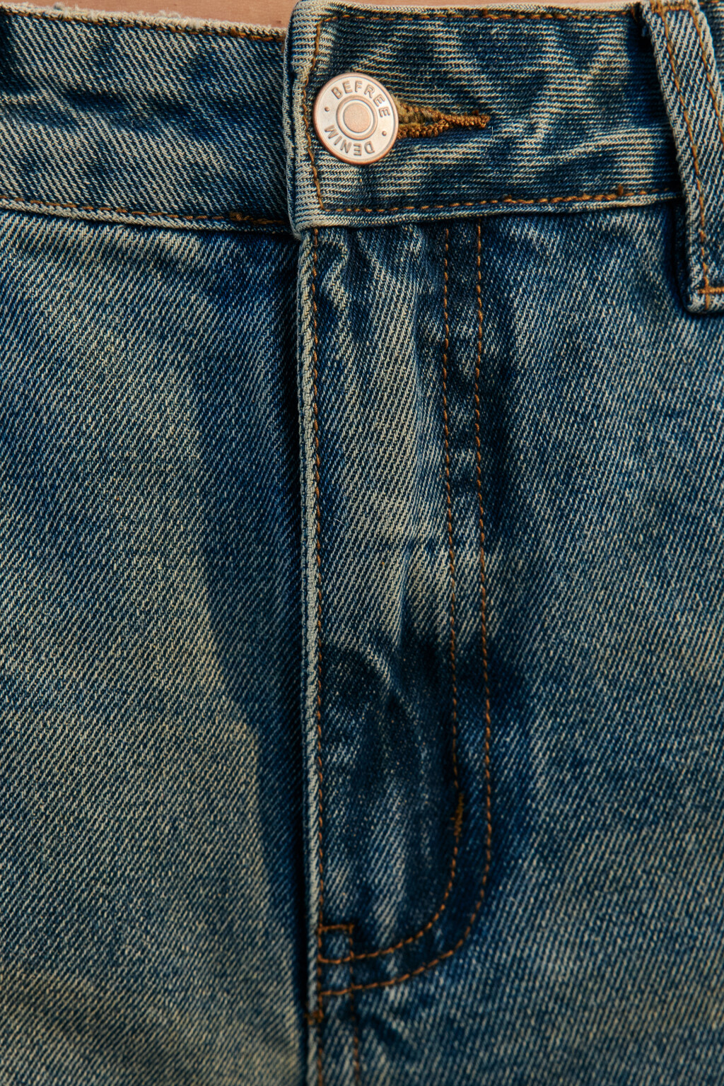 Джинсы baggy fit с тинтованным окрашиванием - цвет синий - 7