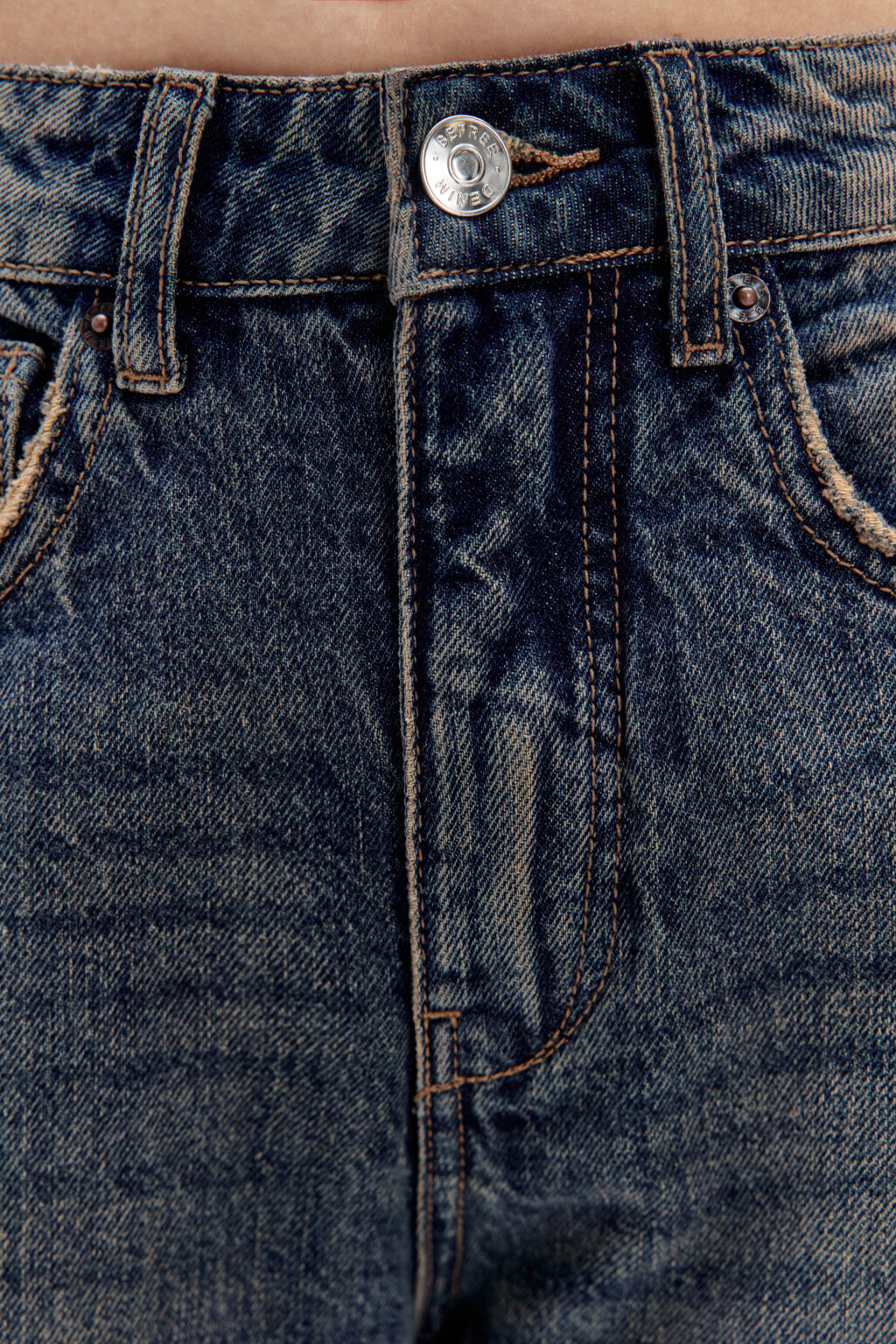 Джинсы barrel fit с высокой посадкой - цвет темный тинт - 5