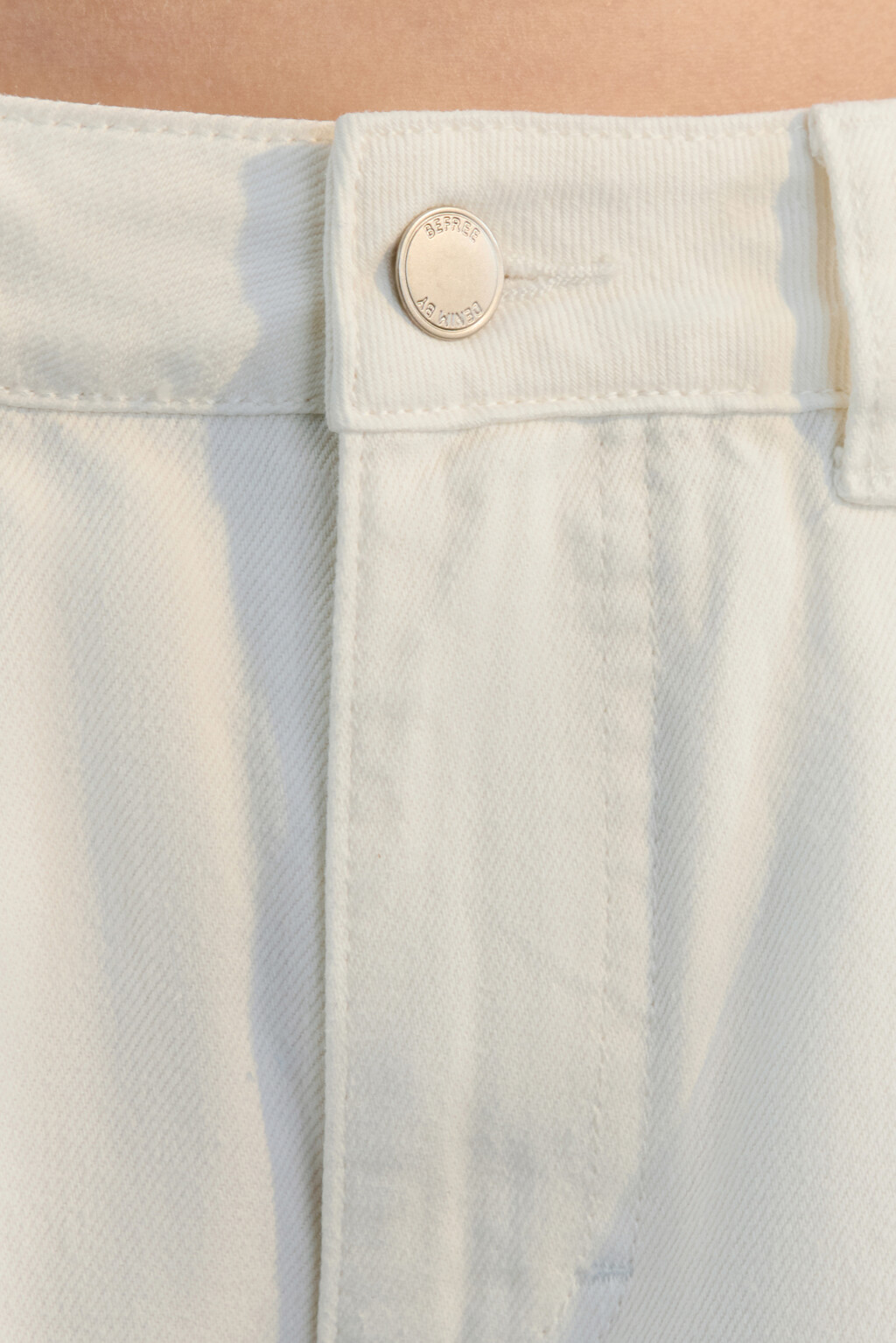 Джинсы baggy fit широкие рваные - цвет белый - 5