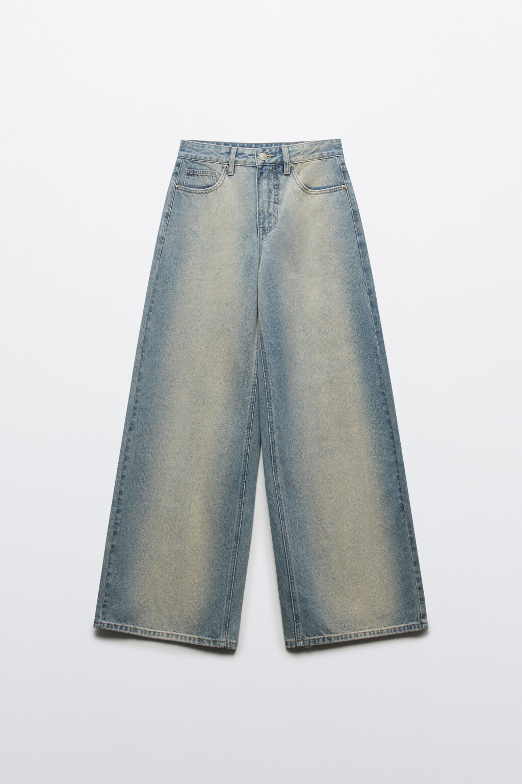 Джинсы широкие со средней посадкой - цвет синий - 9