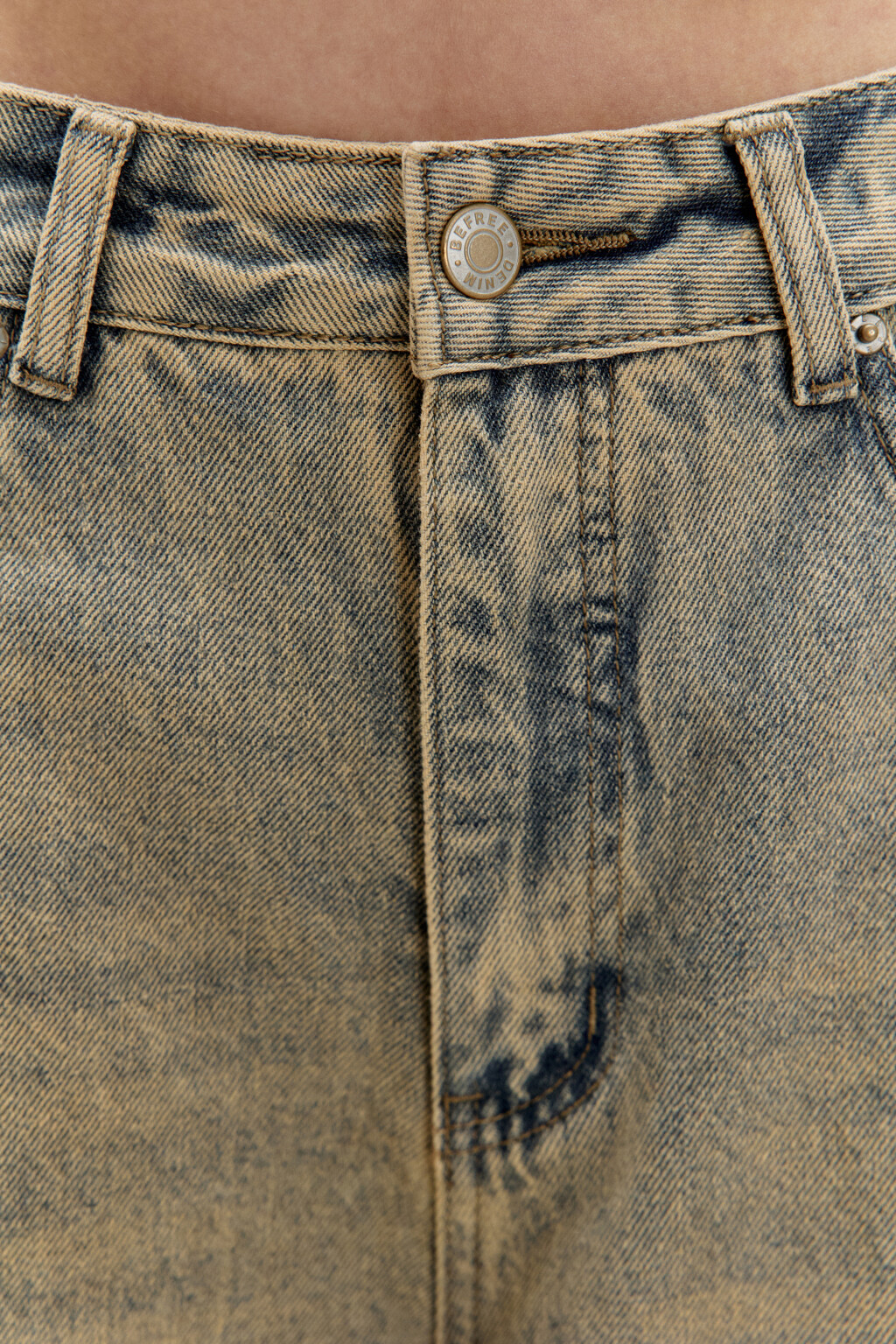 Джинсы baggy fit с тинтованным окрашиванием - цвет синий - 5