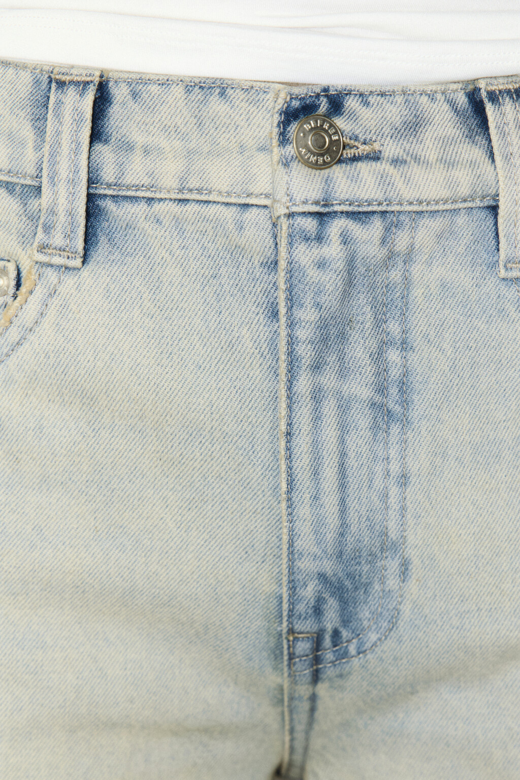 Джинсы широкие с открытыми срезами - цвет бежевый - 5