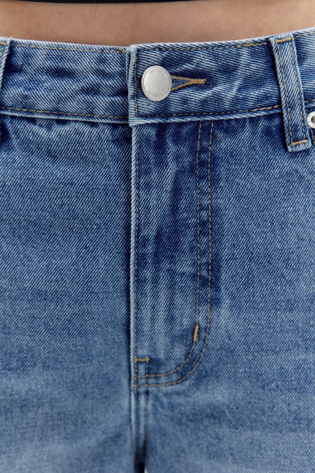 Джинсы прямые с широкими подворотами - цвет голубой - 5