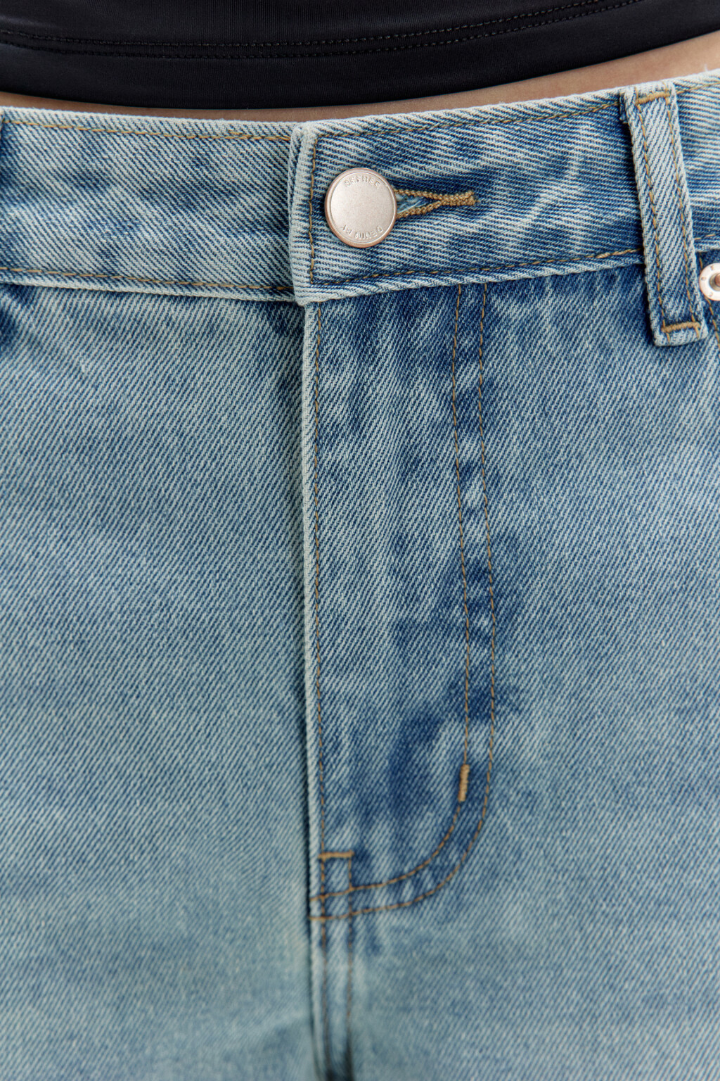 Джинсы прямые с широкими подворотами - цвет синий - 6