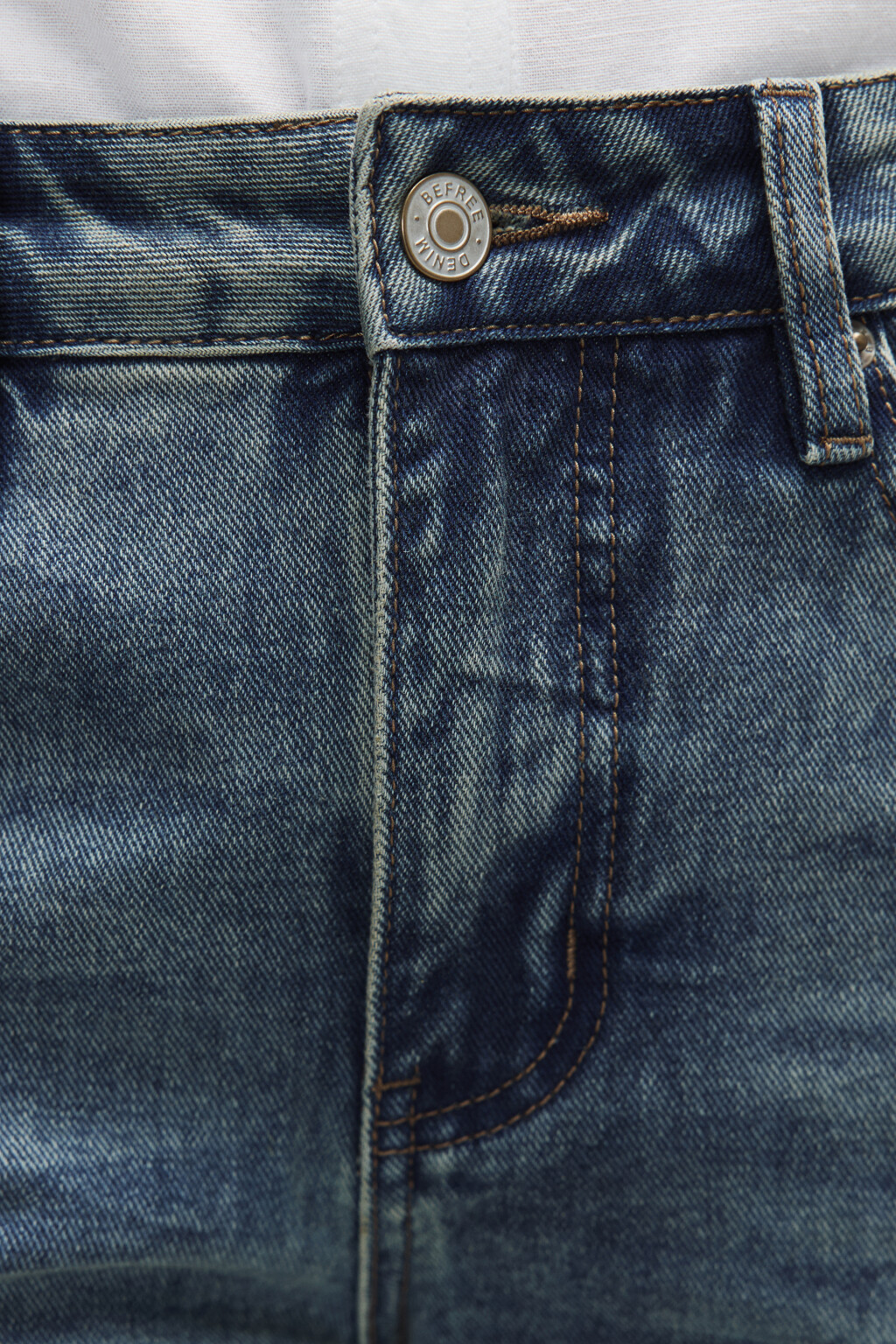 Джинсы прямые со средней посадкой - цвет синий - 5