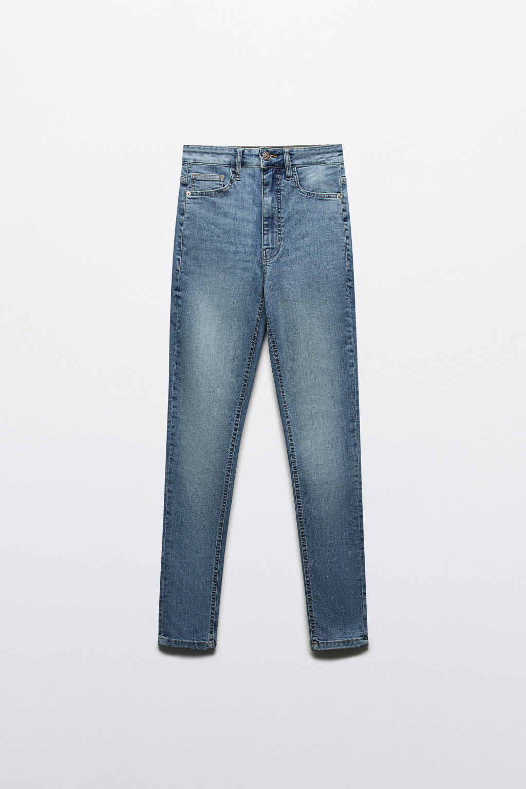 Джинсы облегающие с высокой посадкой - цвет синий - 7