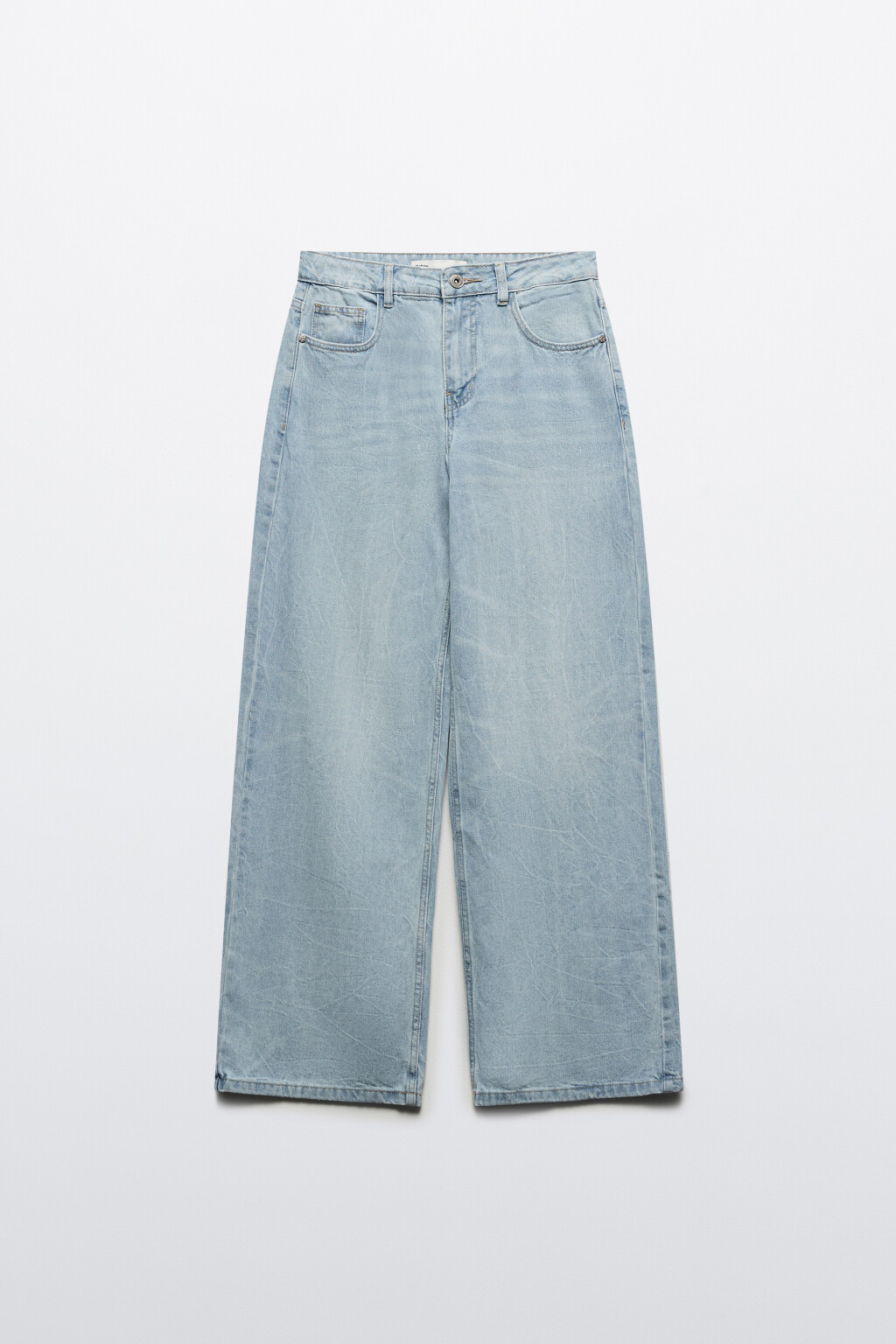 Джинсы широкие со средней посадкой - цвет голубой - 7