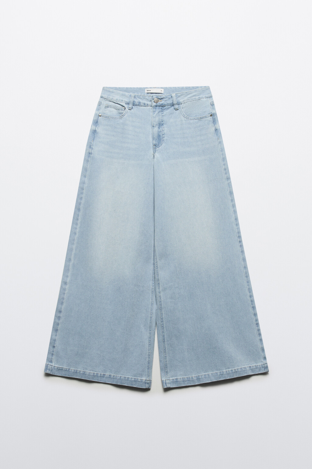 Джинсы экстраширокие со средней посадкой - цвет голубой - 7