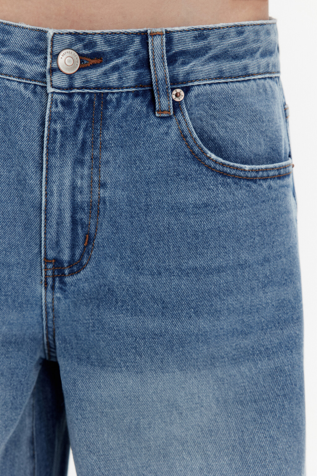 Джинсы baggy fit со средней посадкой - цвет голубой - 5