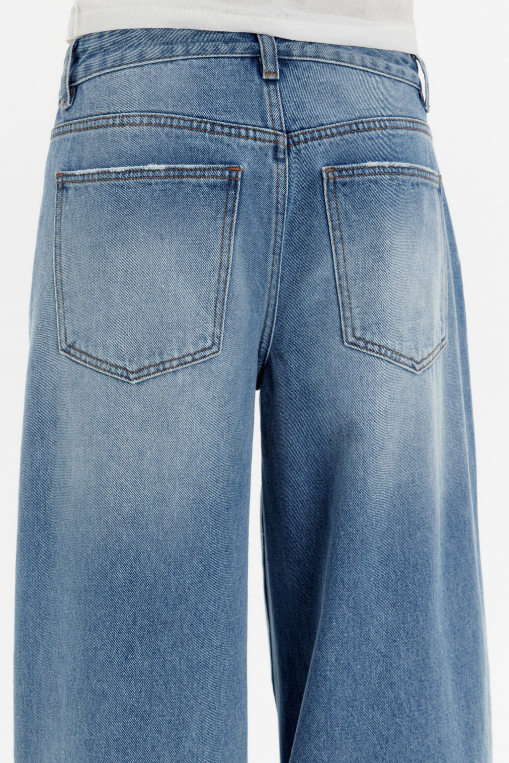 Джинсы baggy fit со средней посадкой - цвет голубой - 6