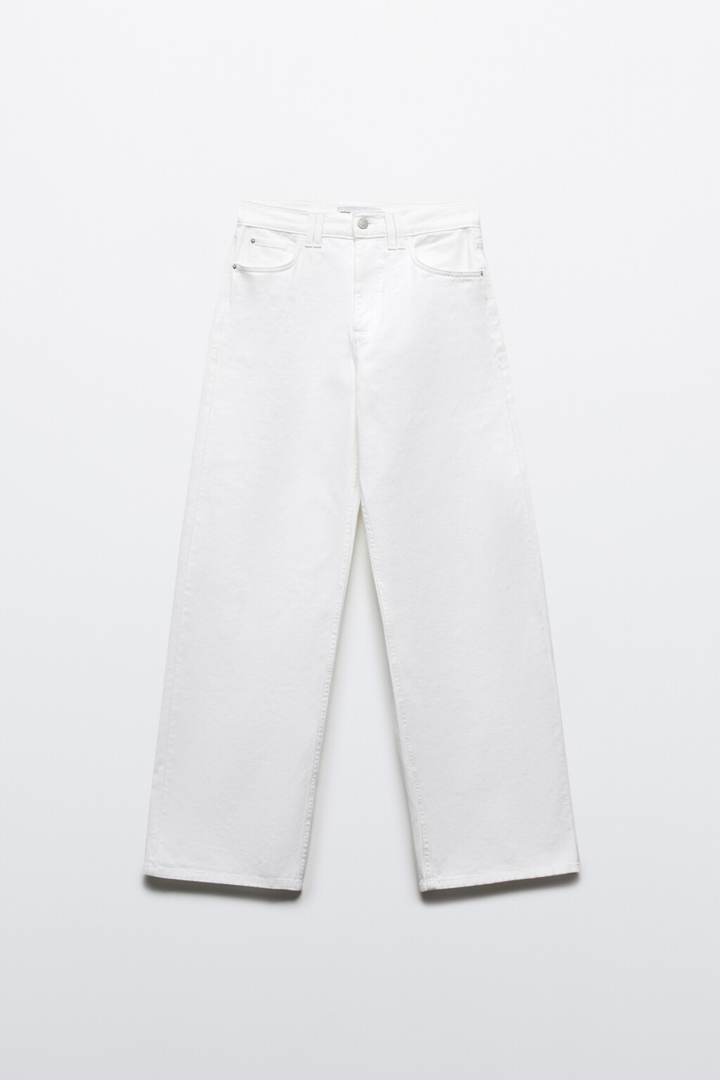 Джинсы wide leg широкие со средней посадкой - цвет белый - 7