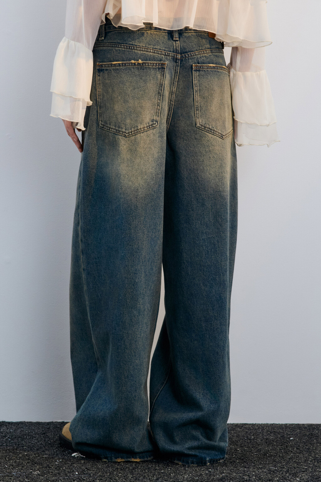 Джинсы baggy fit с низкой посадкой - цвет синий - 3