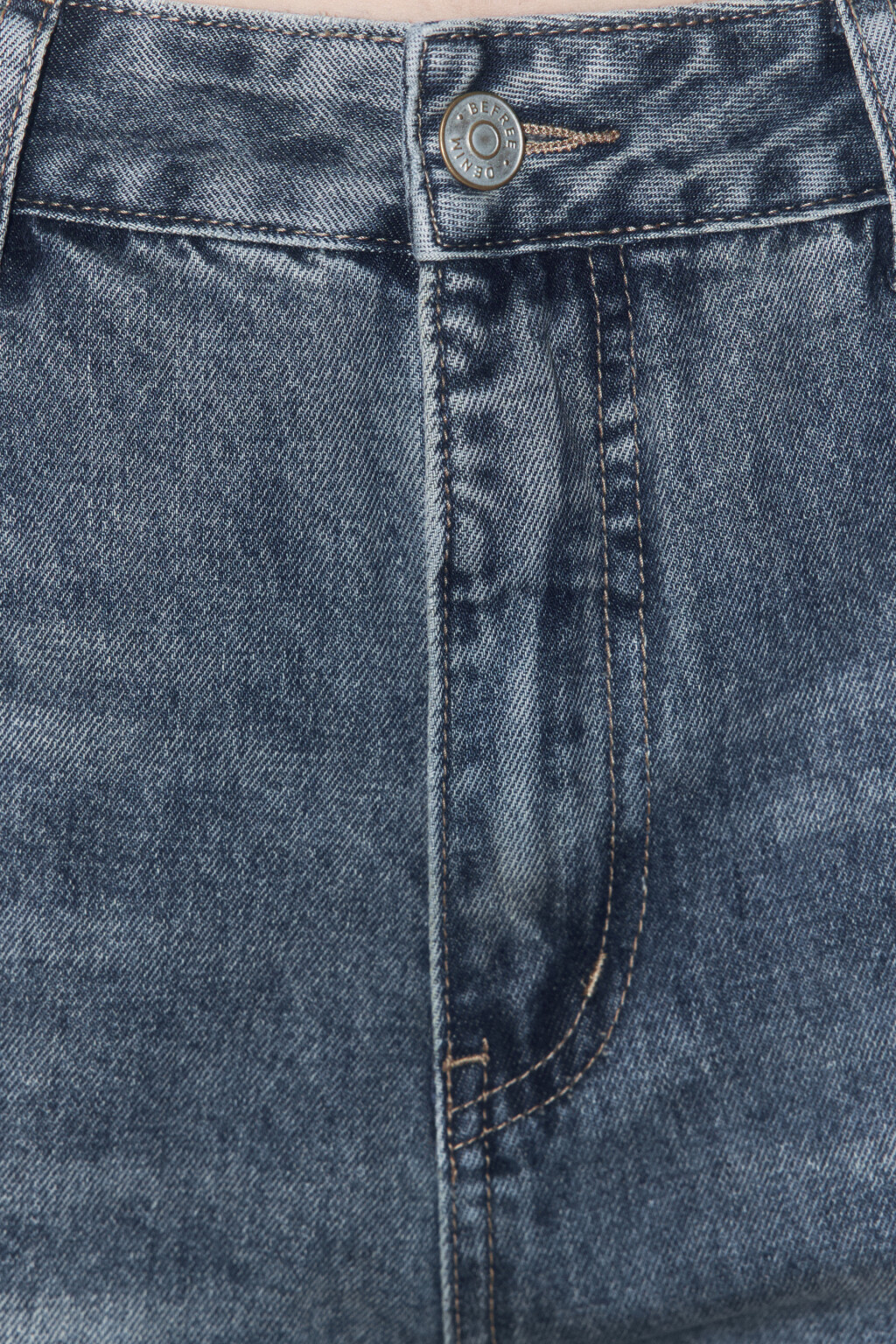 Джинсы baggy fit с принтом-обвесом - цвет синий - 6