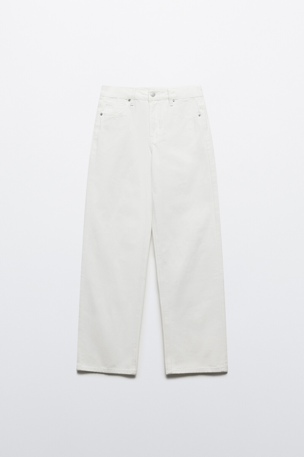 Джинсы прямые со средней посадкой - цвет белый - 8