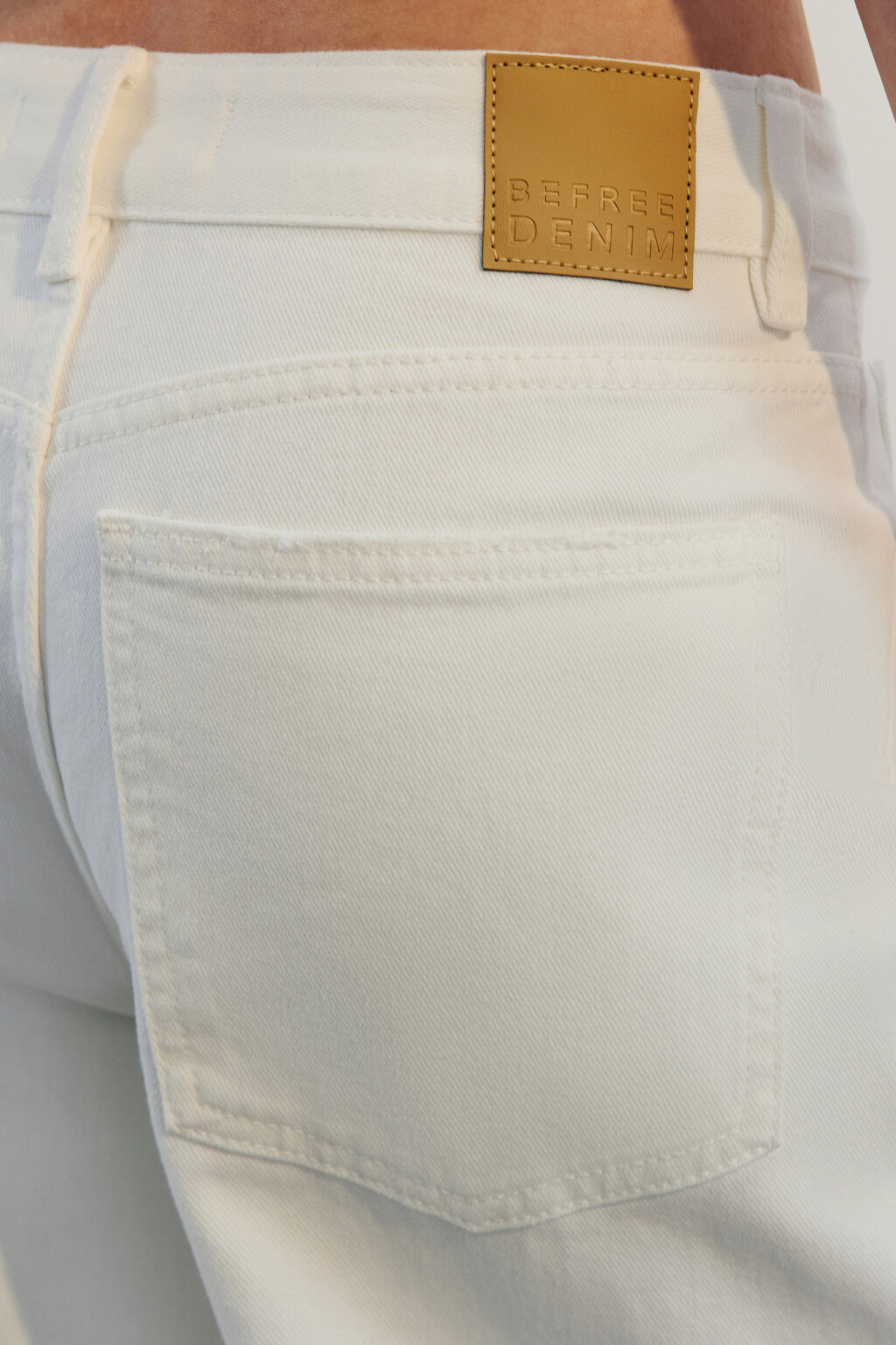 Джинсы wide leg широкие с подворотами - цвет белый - 6