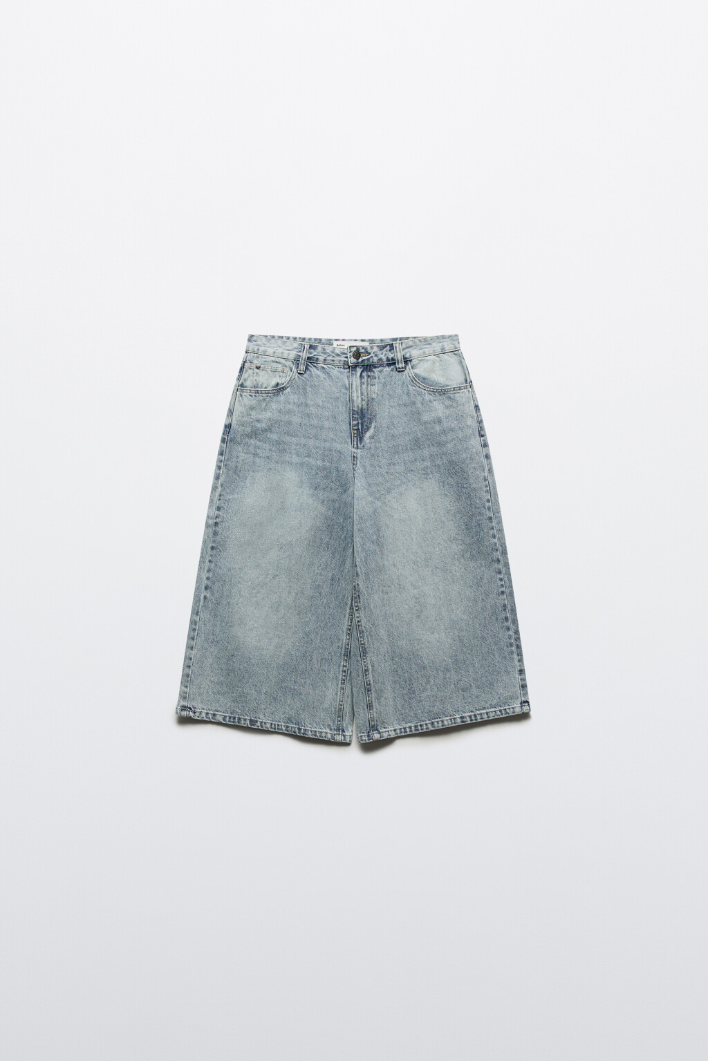 Шорты-бермуды джинсовые с низкой посадкой - цвет синий - 9