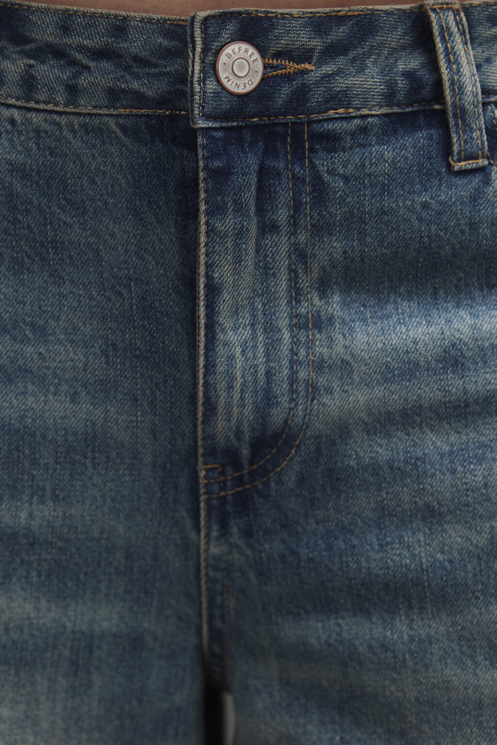 Шорты-бермуды джинсовые с низкой посадкой - цвет темный тинт - 5
