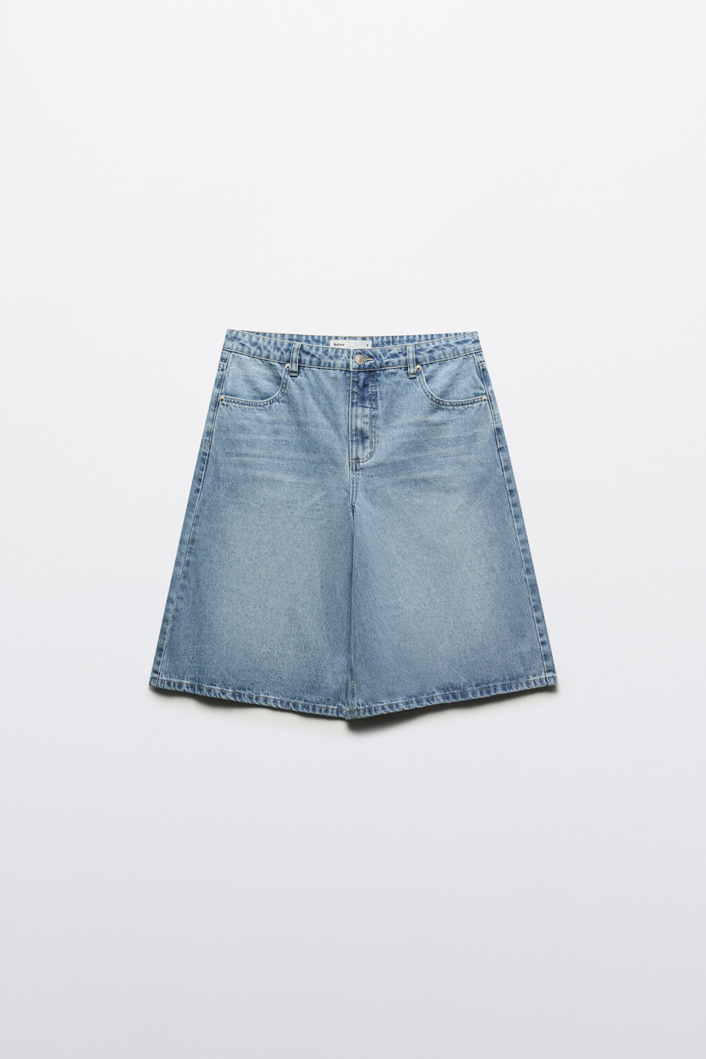 Шорты джинсовые с низкой посадкой - цвет голубой - 7