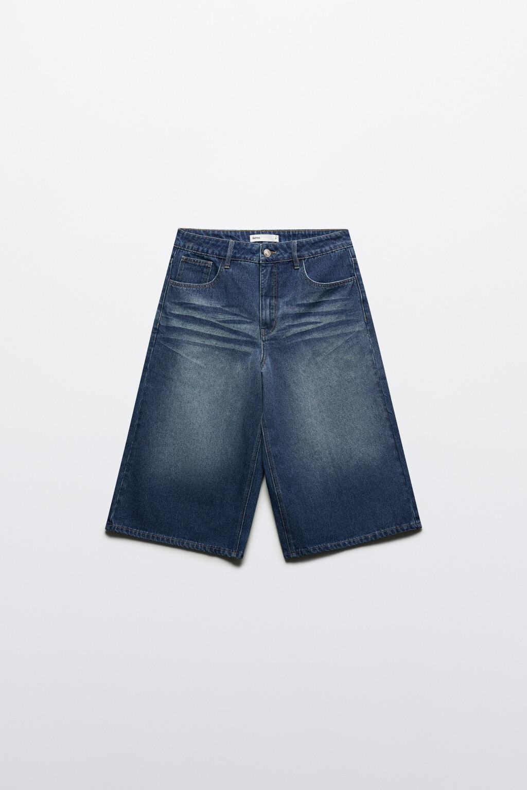 Шорты-бермуды джинсовые с низкой посадкой - цвет голубой - 7