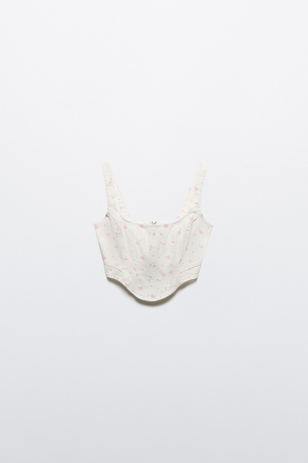 Топ джинсовый с цветочным принтом - цвет розовый - 8