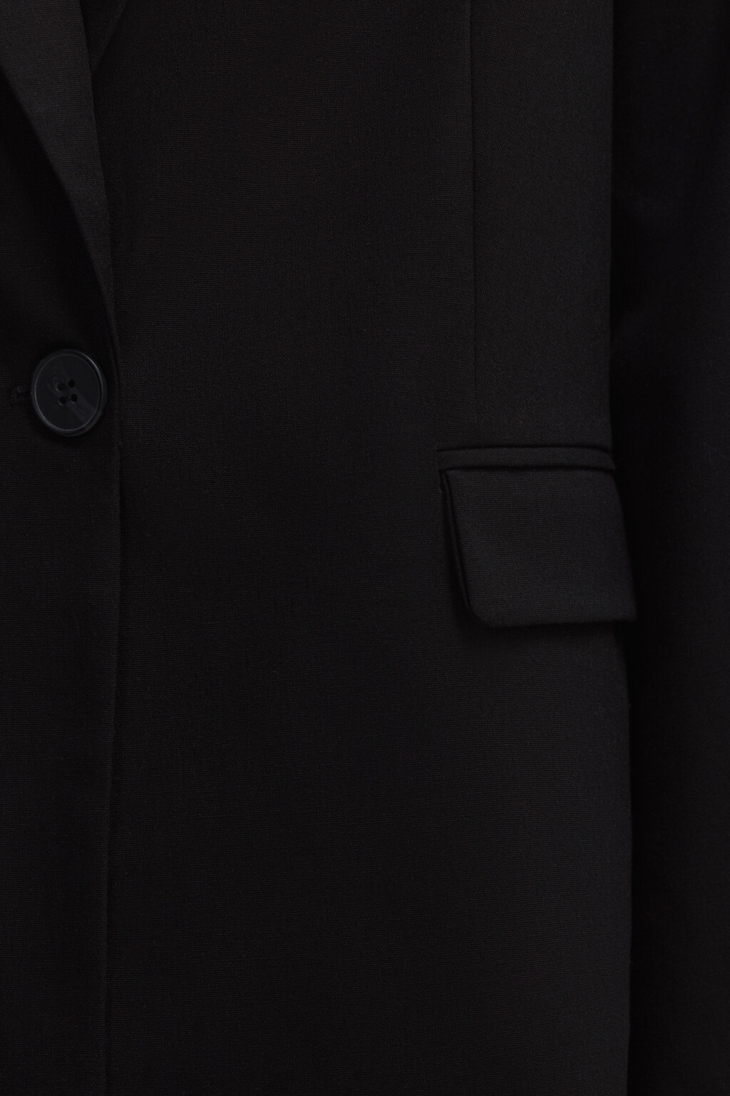 Пиджак однобортный из ткани со льном - цвет черный - 7