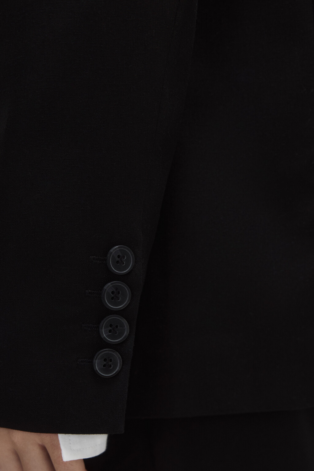 Пиджак однобортный из ткани со льном - цвет черный - 8