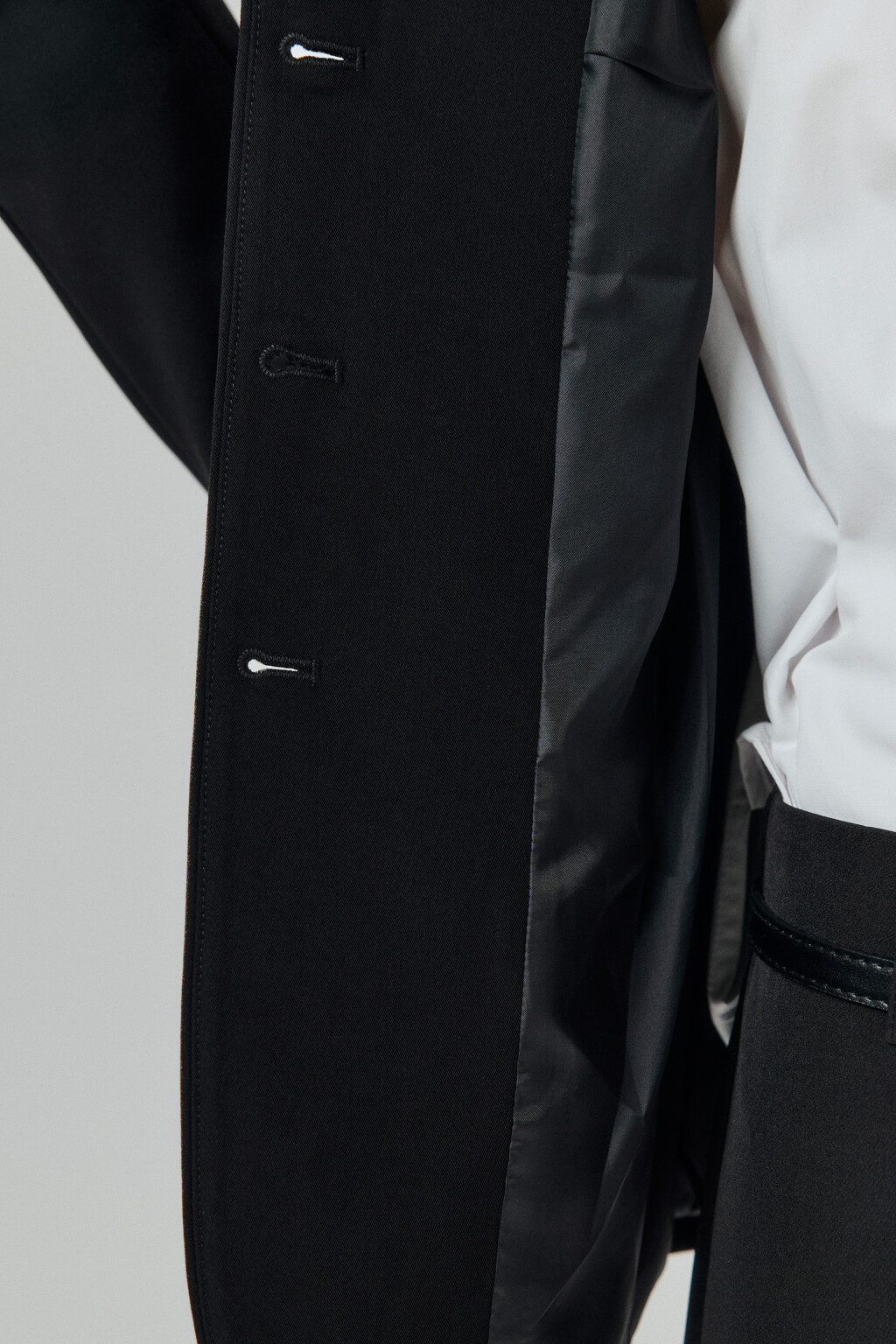 Пиджак приталенный однобортный - цвет черный - 7