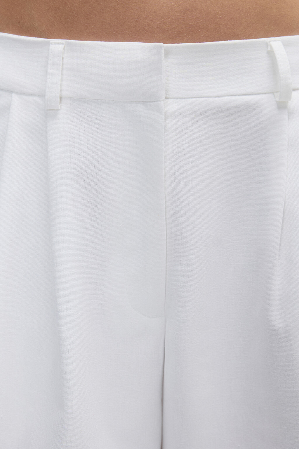 Брюки широкие костюмные со стрелками - цвет белый - 6