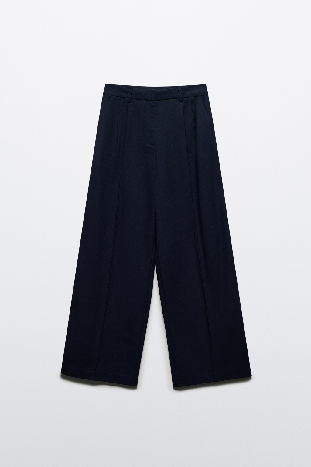 Брюки широкие костюмные со стрелками - цвет синий - 7