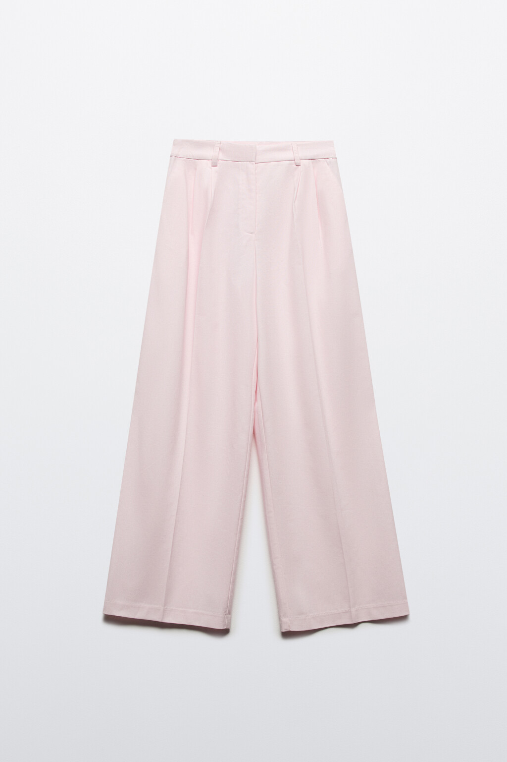 Брюки широкие костюмные со стрелками - цвет розовый - 7