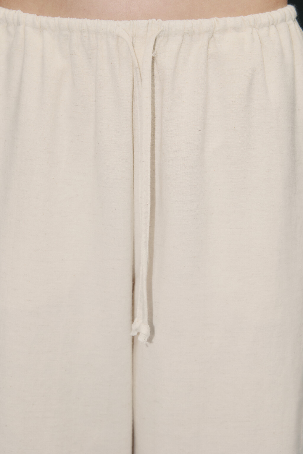 Брюки широкие с поясом на завязках - цвет бежевый - 6