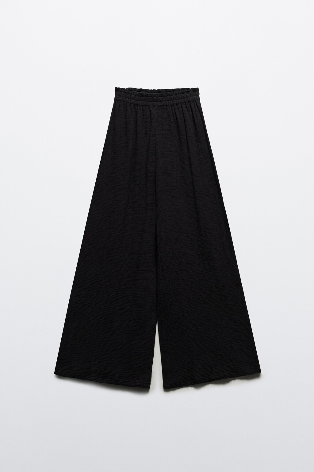 Брюки-палаццо из хлопкового муслина - цвет черный - 11