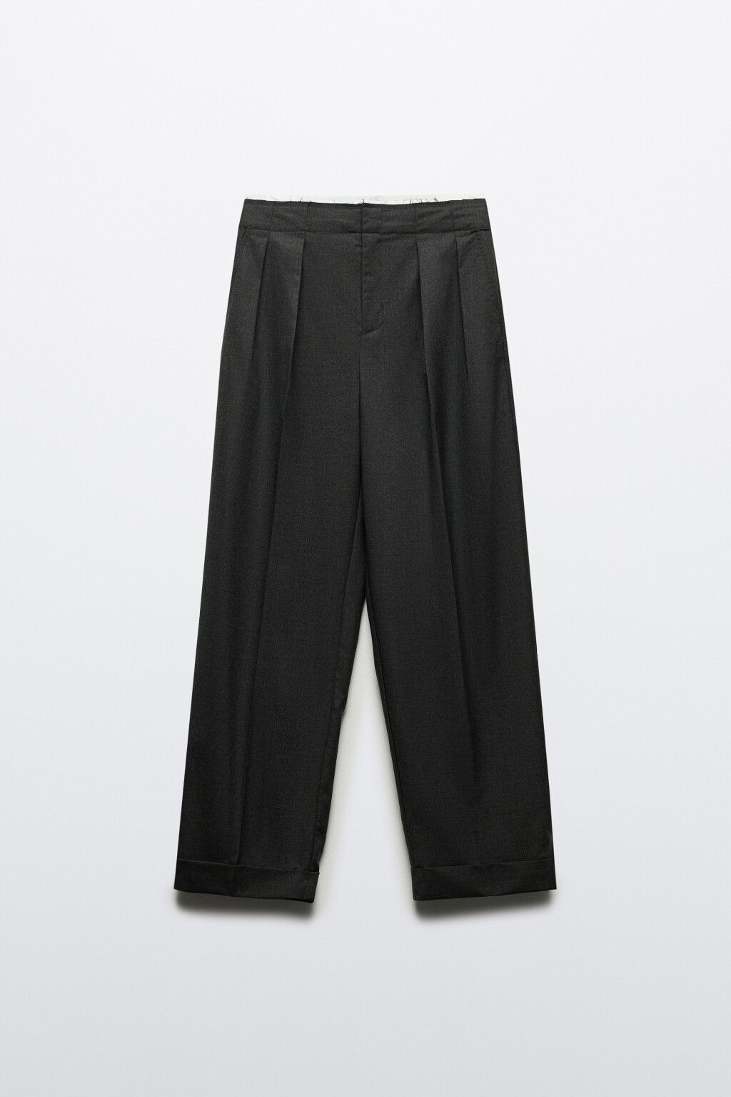 Брюки-бананы костюмные со стрелками - цвет серый - 8