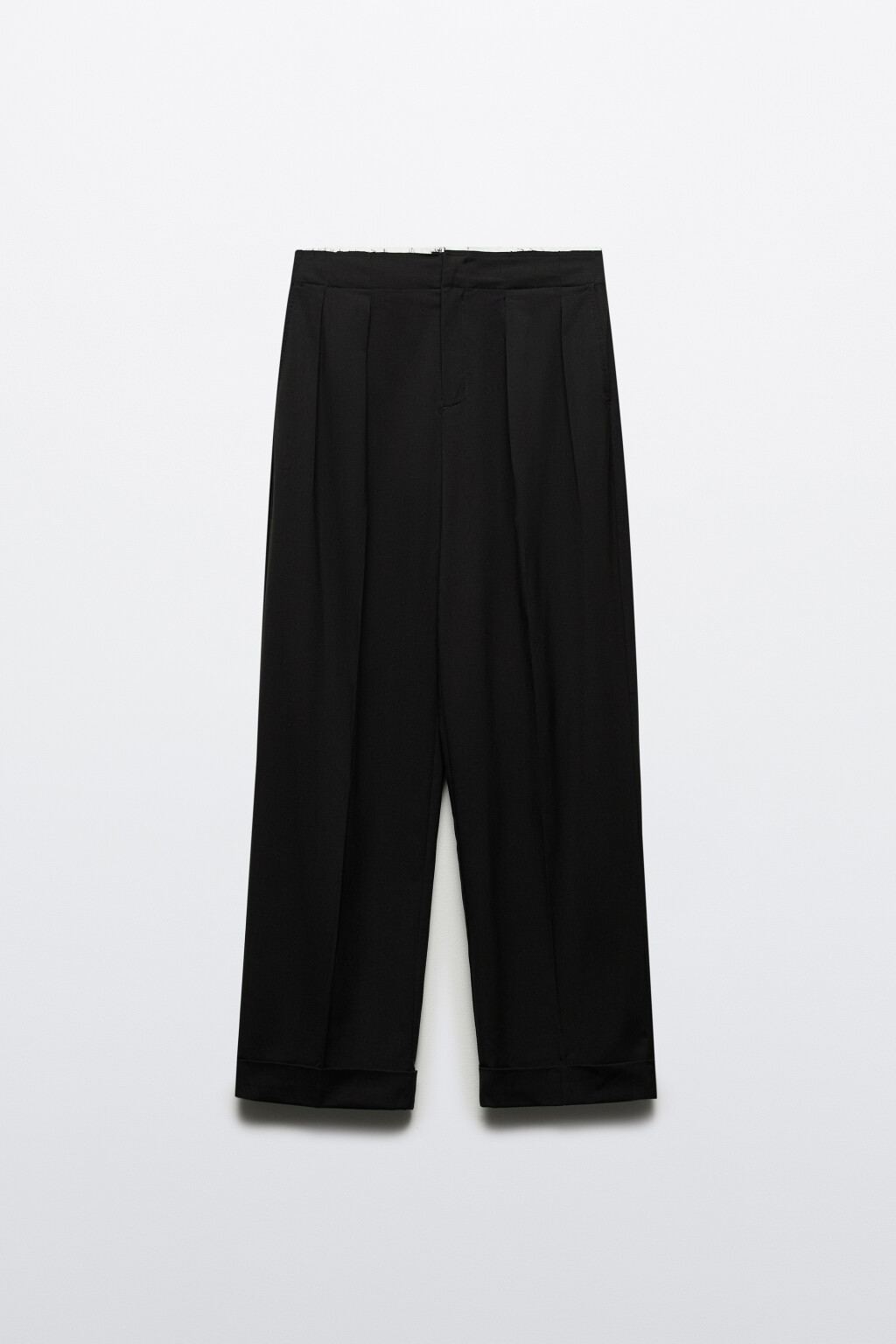 Брюки-бананы костюмные со стрелками - цвет черный - 7