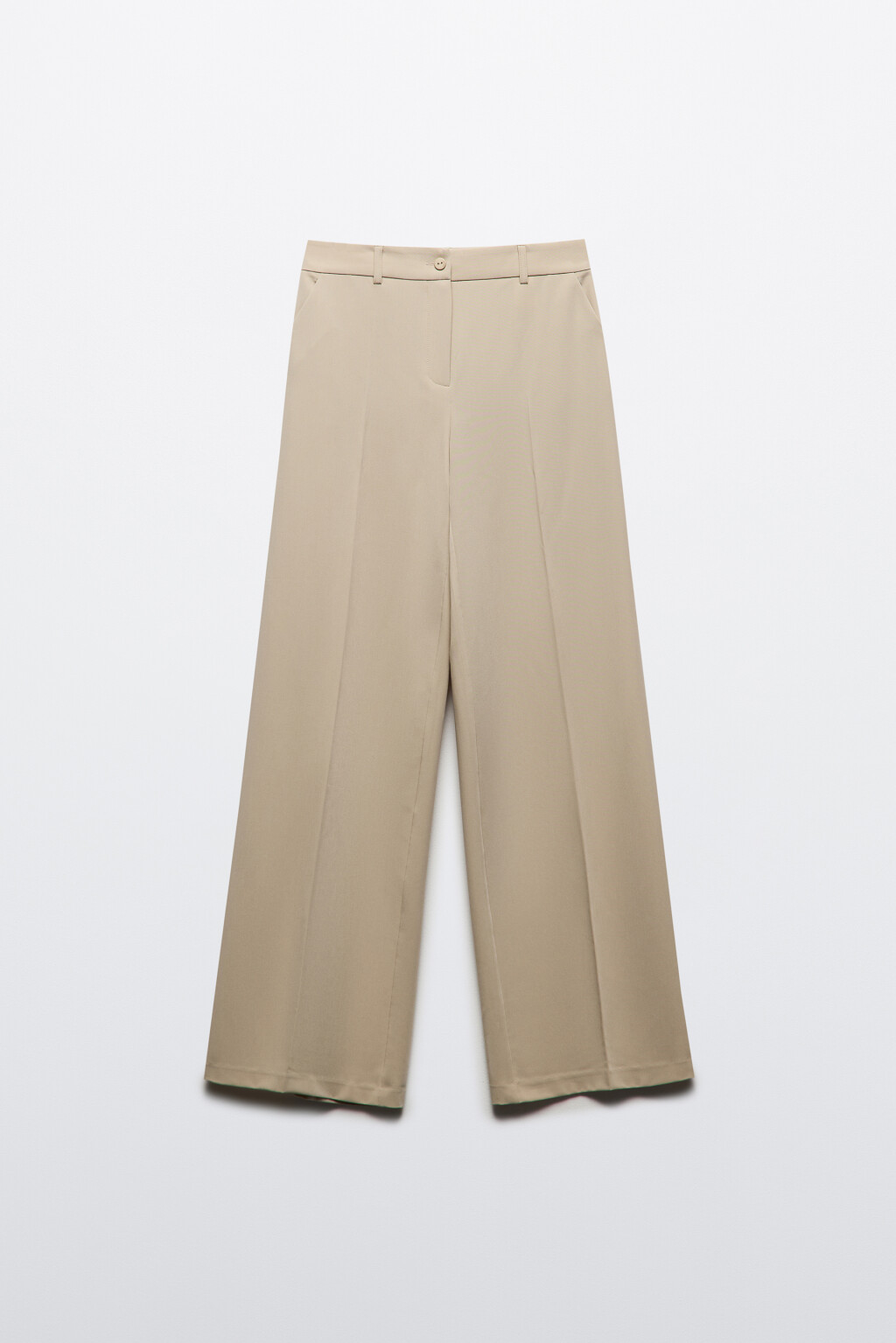 Брюки широкие костюмные со стрелками - цвет бежевый - 8