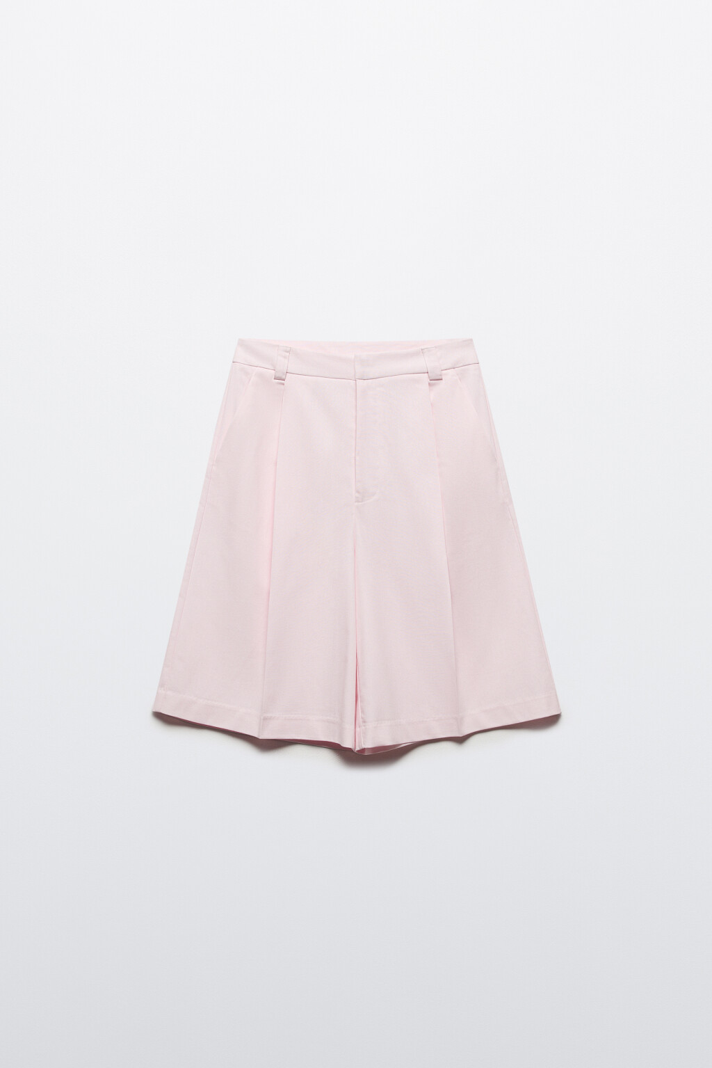 Шорты-бермуды костюмные со стрелками - цвет розовый - 7