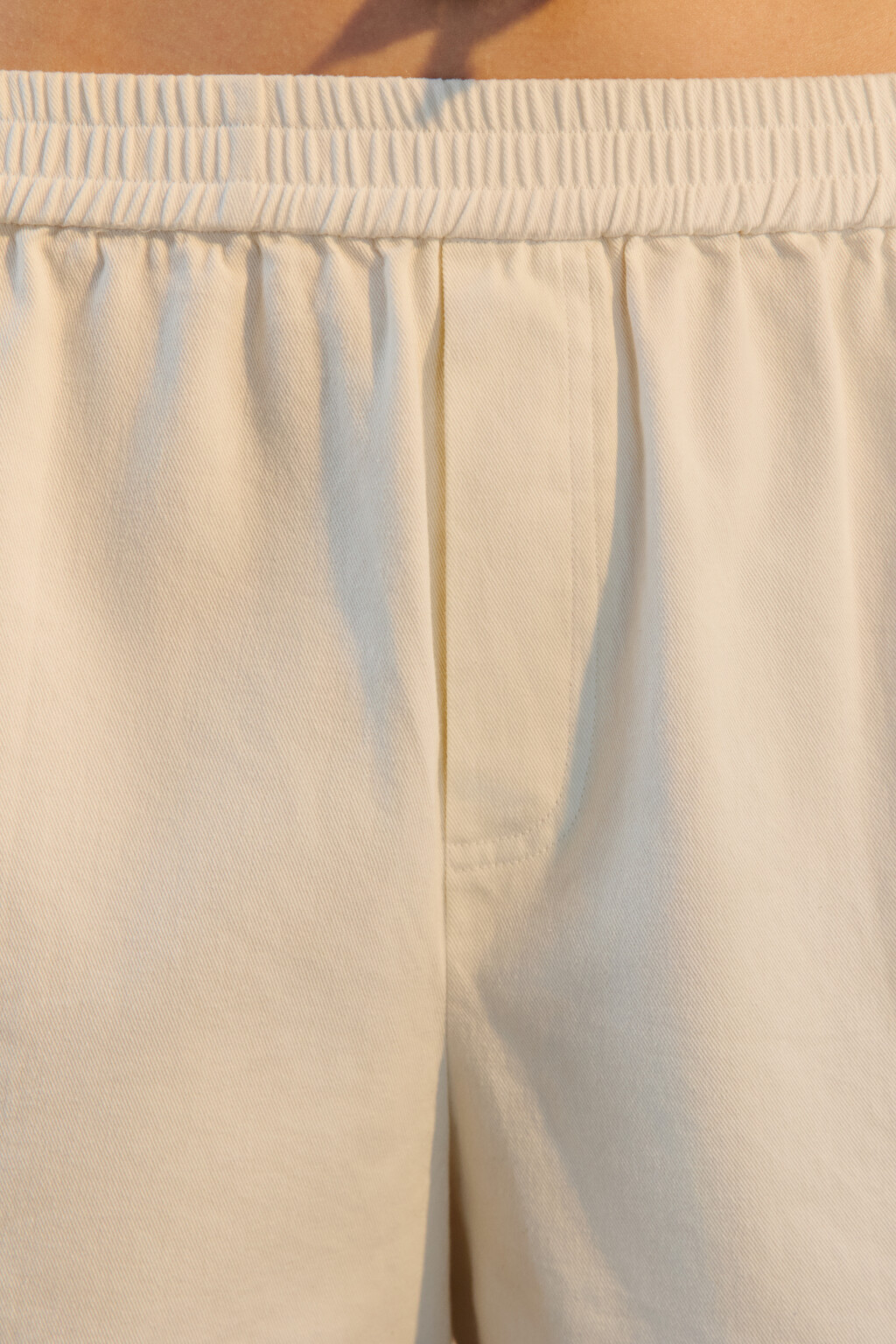 Шорты хлопковые с поясом-резинкой - цвет белый - 5