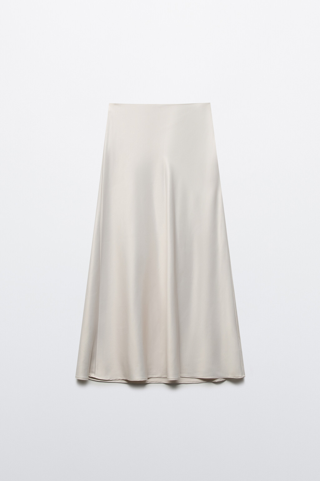 Юбка-годе макси атласная - цвет бежевый - 9