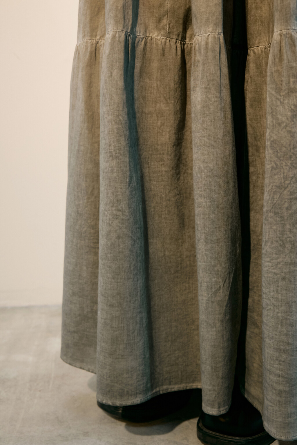 Юбка-трапеция макси с вареным эффектом - цвет серый - 6