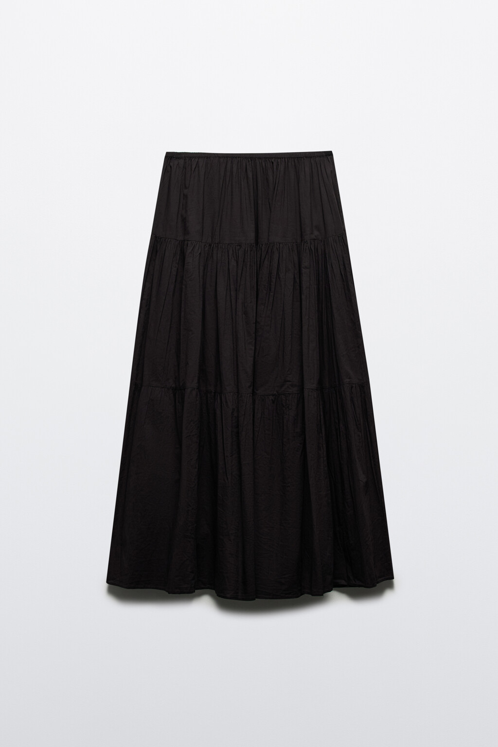 Юбка-трапеция макси с вареным эффектом - цвет черный - 7