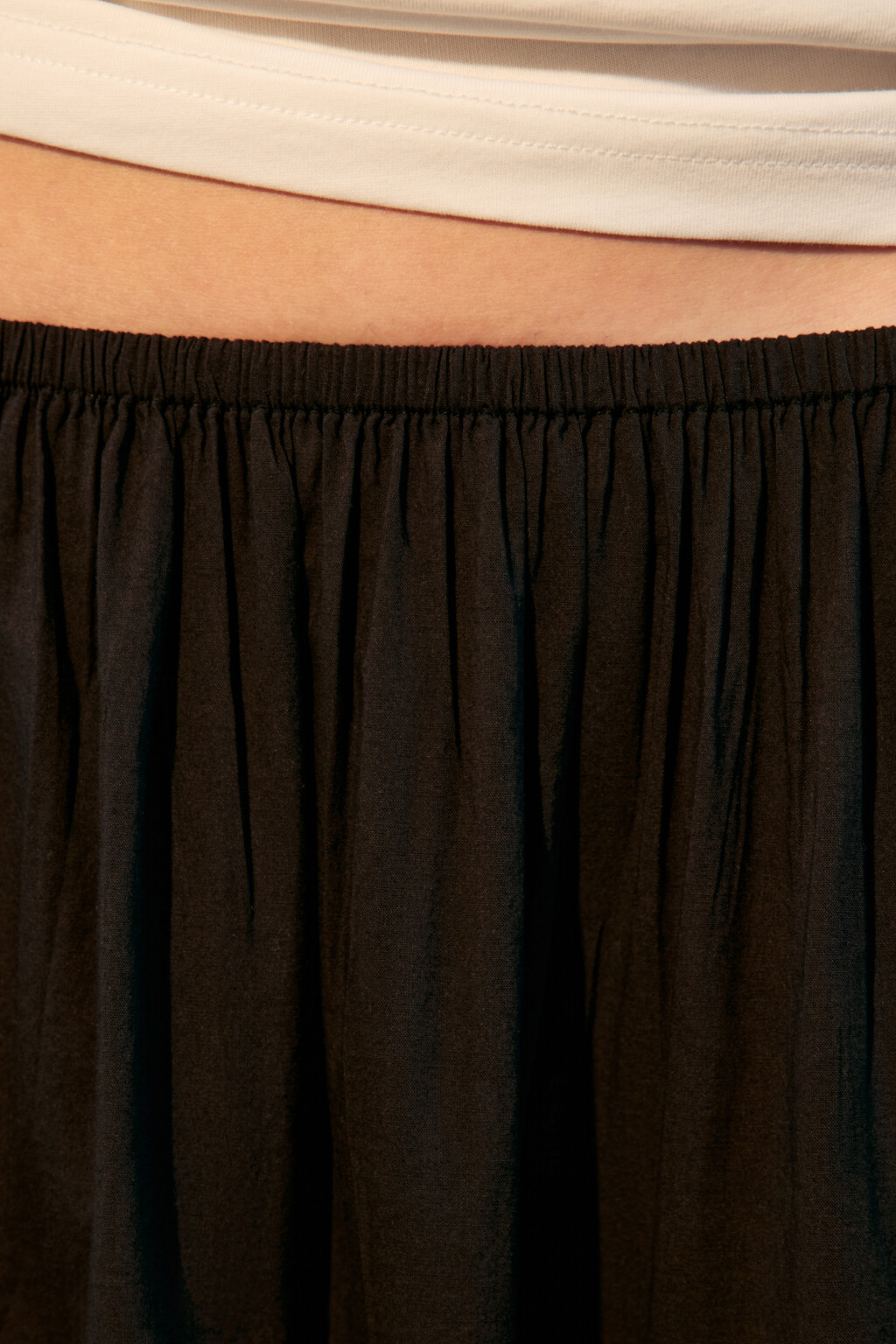 Юбка-трапеция макси с вареным эффектом - цвет черный - 5