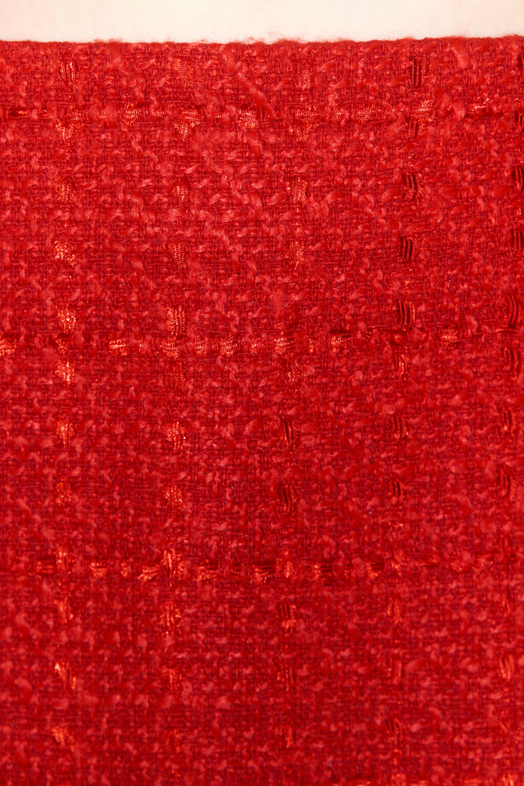 Юбка мини твидовая с высокой посадкой - цвет красный - 7