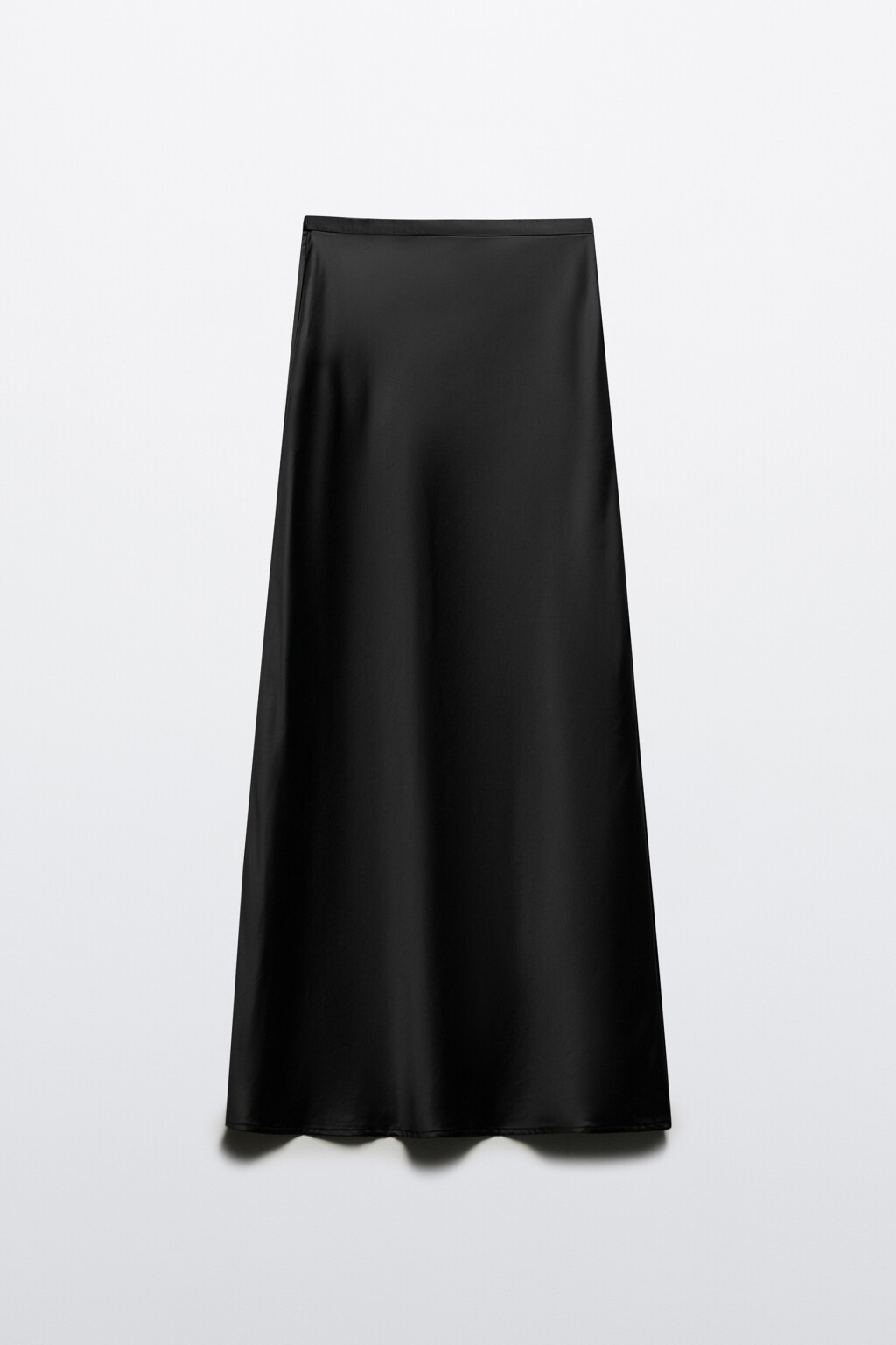 Юбка-годе макси атласная - цвет черный - 8