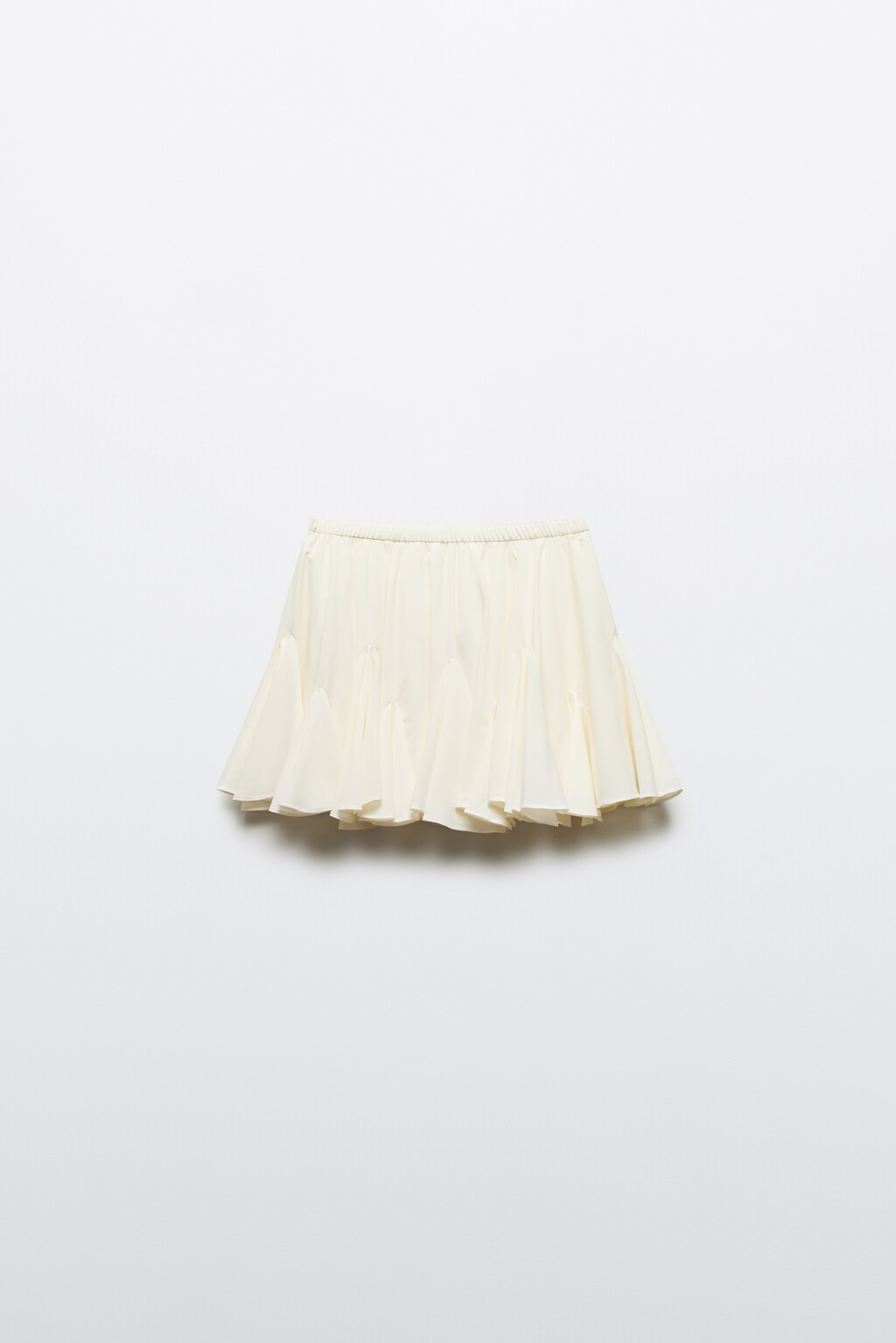 Юбка мини пышная с клиньями - цвет молочный - 8