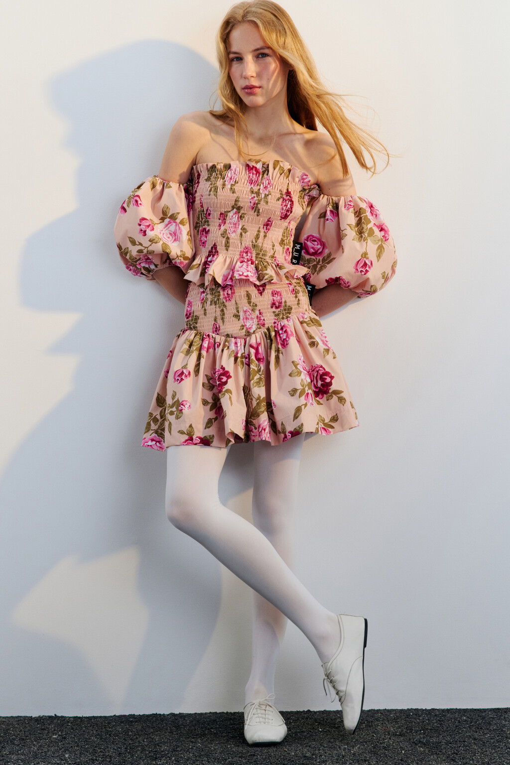 Юбка мини пышная с широким поясом - цвет мультиколор - 2